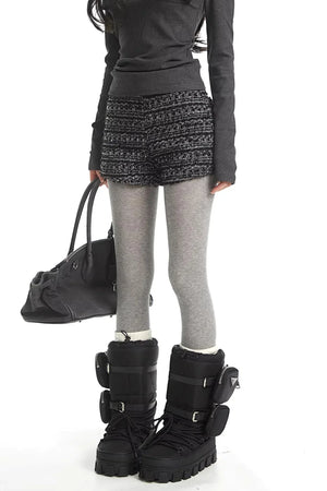 Retro Sequin Tweed Shorts