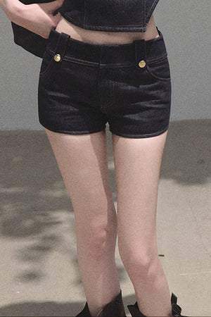 Retro Short Sleeve Denim Dress Set-Up