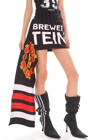 Retro Slim-Fit Short Skirt Set-Up