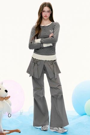 Retro Slim Waist Knit Sweater