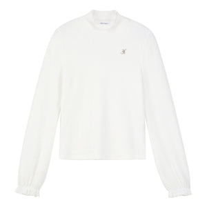 Retro Slim-Waist Long-Sleeve Top