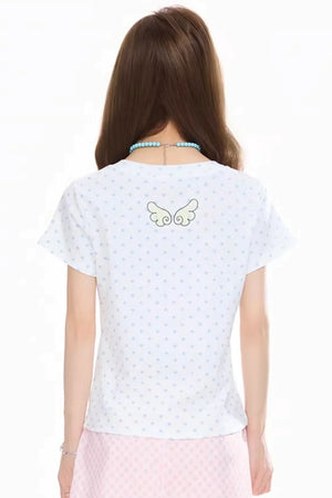 Retro Star-Printed Slim Top