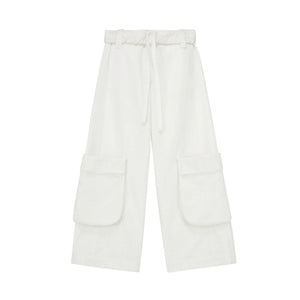 Retro Straight-Leg Mopping Cargo Pants