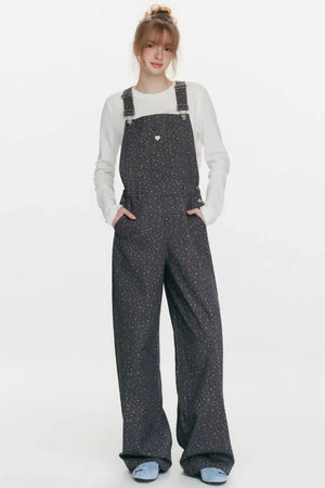 Retro Strawberry Denim Overalls