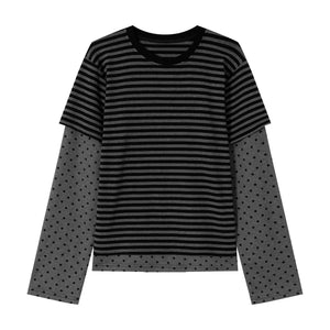 Retro Striped Patchwork Top
