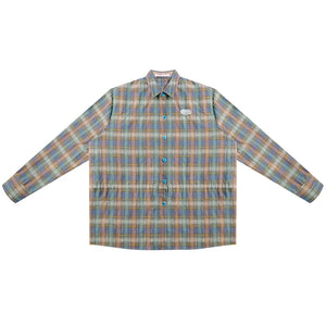 Retro Thin Green Plaid Shirt