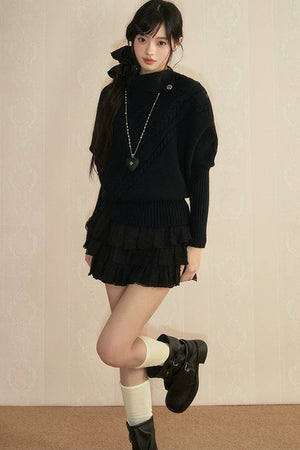 Retro Twist Knit Sweater