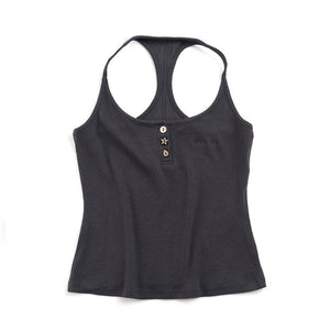 Retro U-Neck Slim-Fit Top