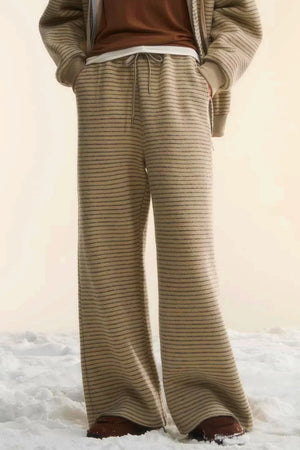 Retro Velvet Striped Jacket Set-Up