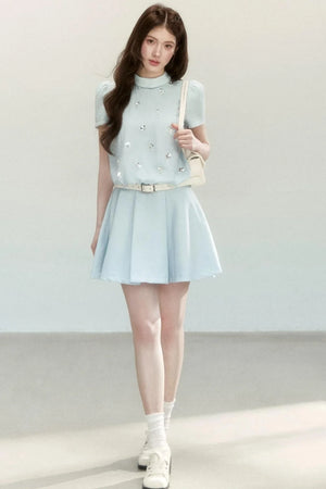 Retro Waist-Slimming A-Line Dress