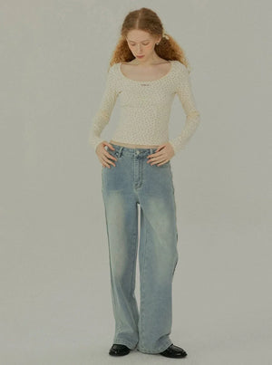 Retro Washed Straight Pants