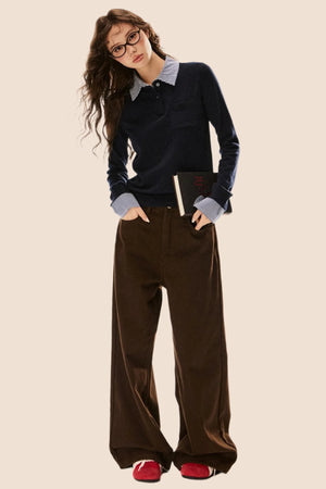 Retro Wide-Leg Trousers