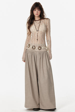 Retro Wide Slim Drape Pants