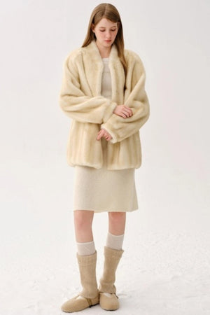 Retro Wool Blended Cardigan Set-Up