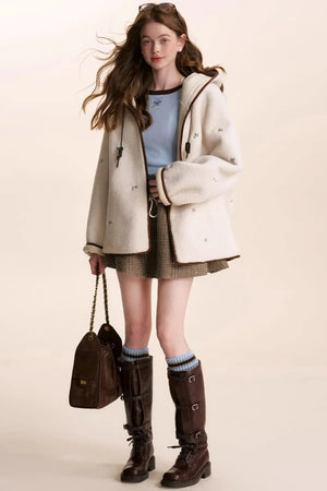Retro Wool Plaid Skirt