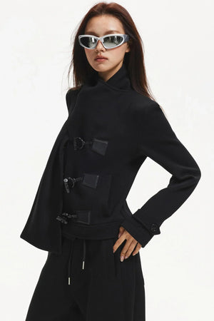 Retro Woolen Scarf Coat
