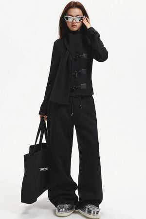 Retro Woolen Scarf Coat
