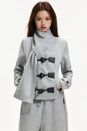 Retro Woolen Scarf Coat