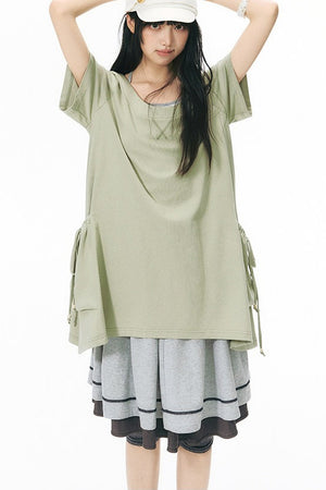 Reversible Color-Blocked Knit Skirt
