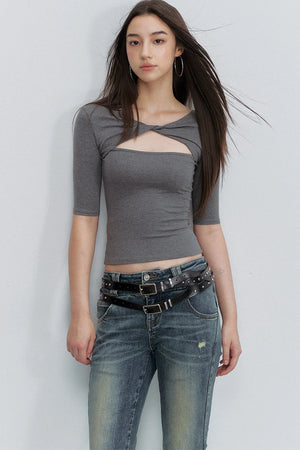 Reversible Cross-Knot Blouse