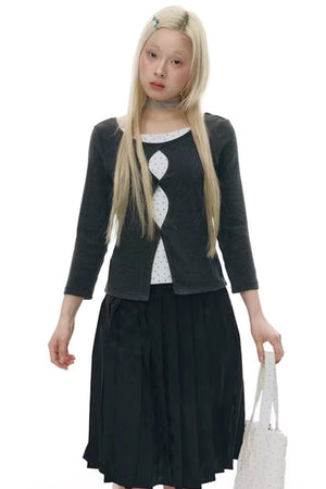 Reversible Faux Sleeve Top