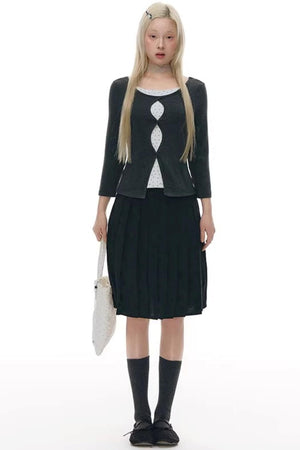 Reversible Faux Sleeve Top