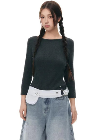 Reversible Faux Sleeve Top