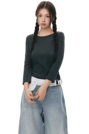 Reversible Faux Sleeve Top