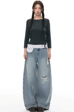 Reversible Faux Sleeve Top