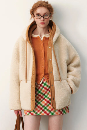 Reversible Hooded Suede Jacket