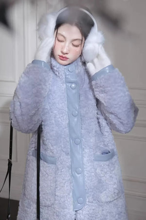 Reversible Misty Gray-Purple Coat