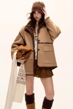 Reversible Suede Lambswool Jacket