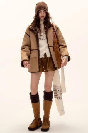 Reversible Suede Lambswool Jacket