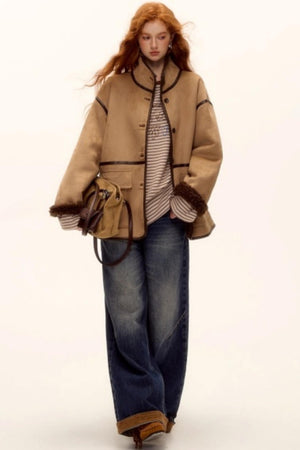 Reversible Suede Lambswool Jacket