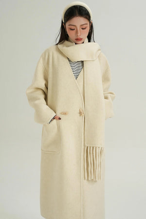 Reversible Tweed Horn Button Coat