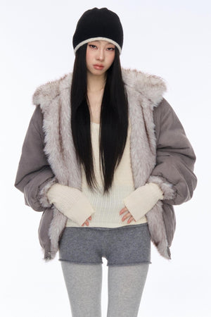 Reversible Wool Plush Jacket