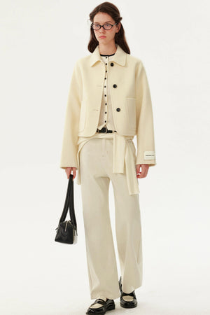 Reversible Wool Short Coat