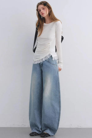 Rhinestone Blue Scimitar Pants