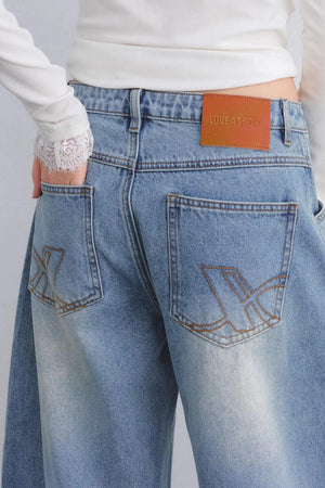 Rhinestone Blue Scimitar Pants