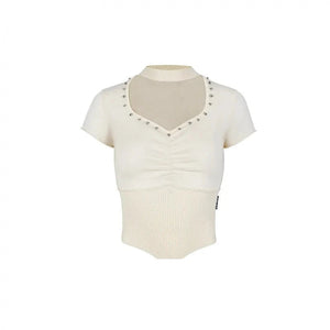 Rhinestone Choker Top