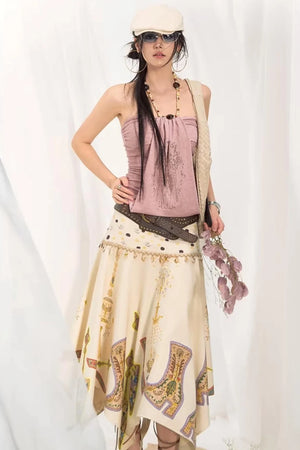 Rhinestone Halter Neck Top