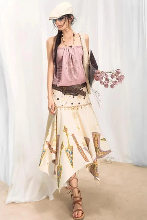 Rhinestone Halter Neck Top