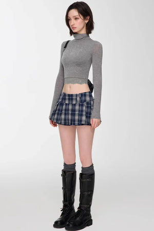 Rhinestone High-Neck Top