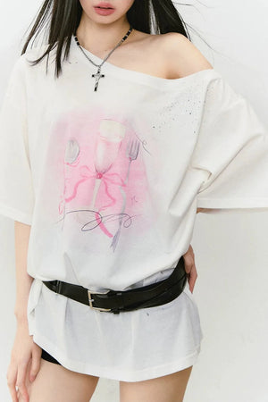 Rhinestone Off-Shoulder Top