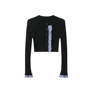 Rhombic Sky Cropped Knitted Top