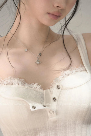 Ribbed Lace Camisole