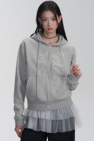 Ribbon Detail Hooded Jacket