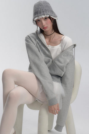 Ribbon Detail Hooded Jacket