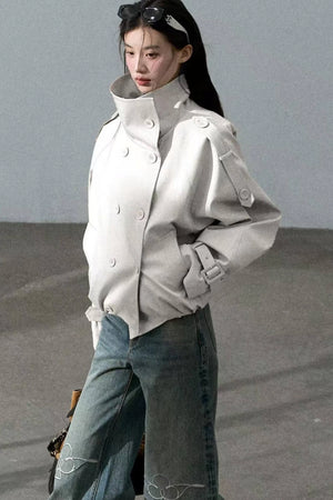 Rise Collar Trench Coat