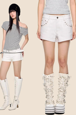 Rivet Retro A-Line Shorts